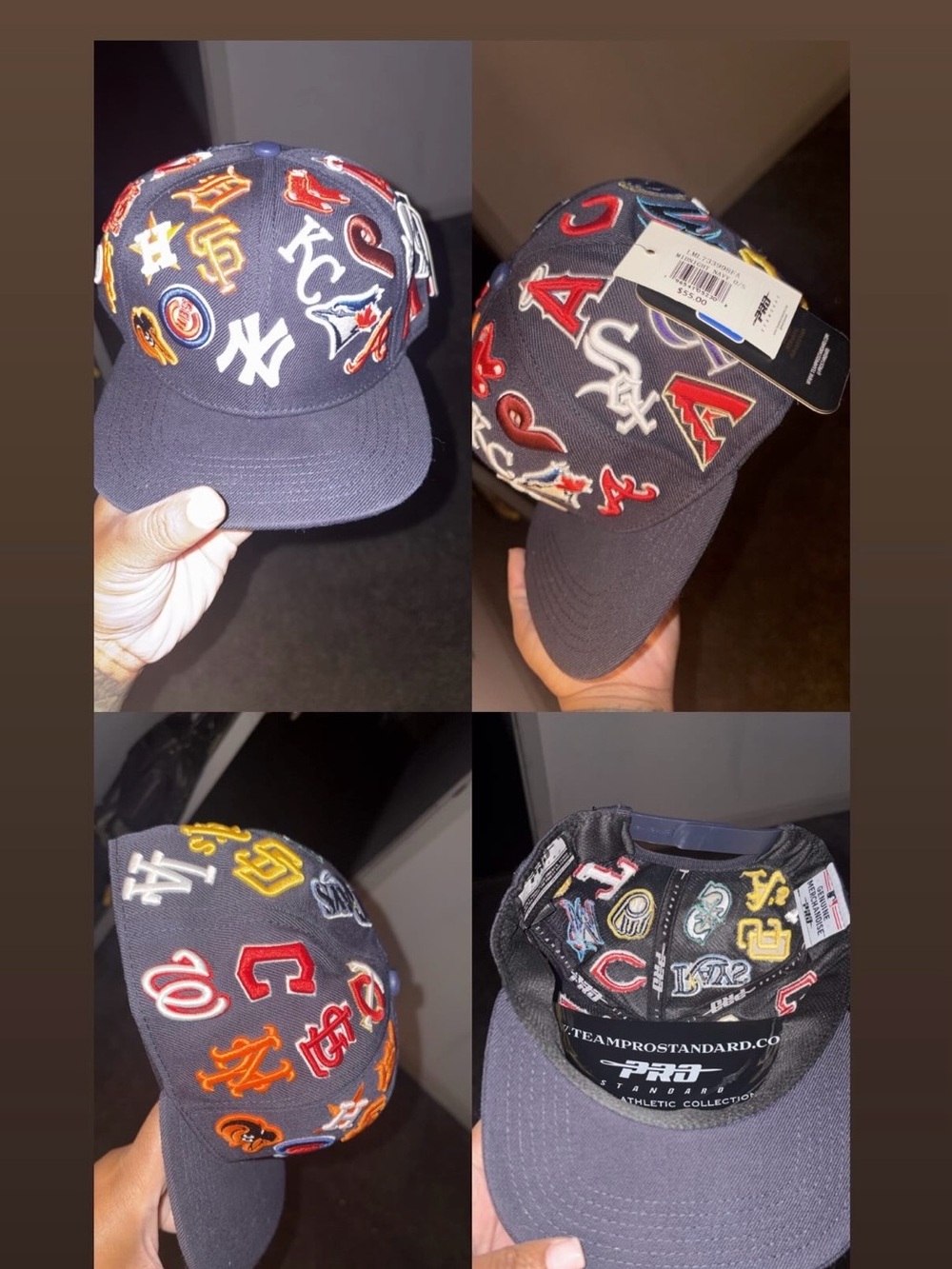 Multi-Team Embroidered Baseball Cap - Navy